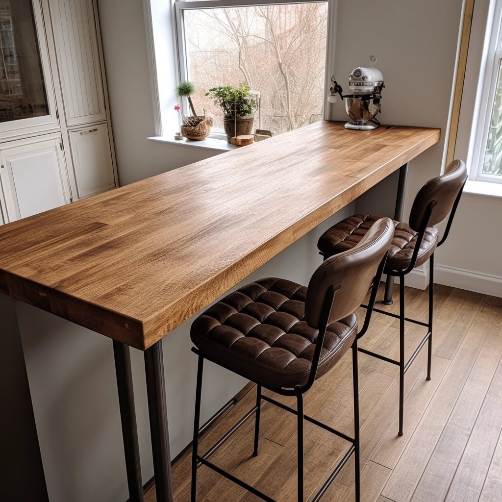 Solid Oak Breakfast Bar - TRL Handmade Furniture