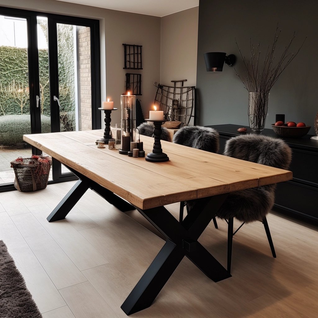 Sophisticated Oak Dining Table - TRL Handmade Furniture