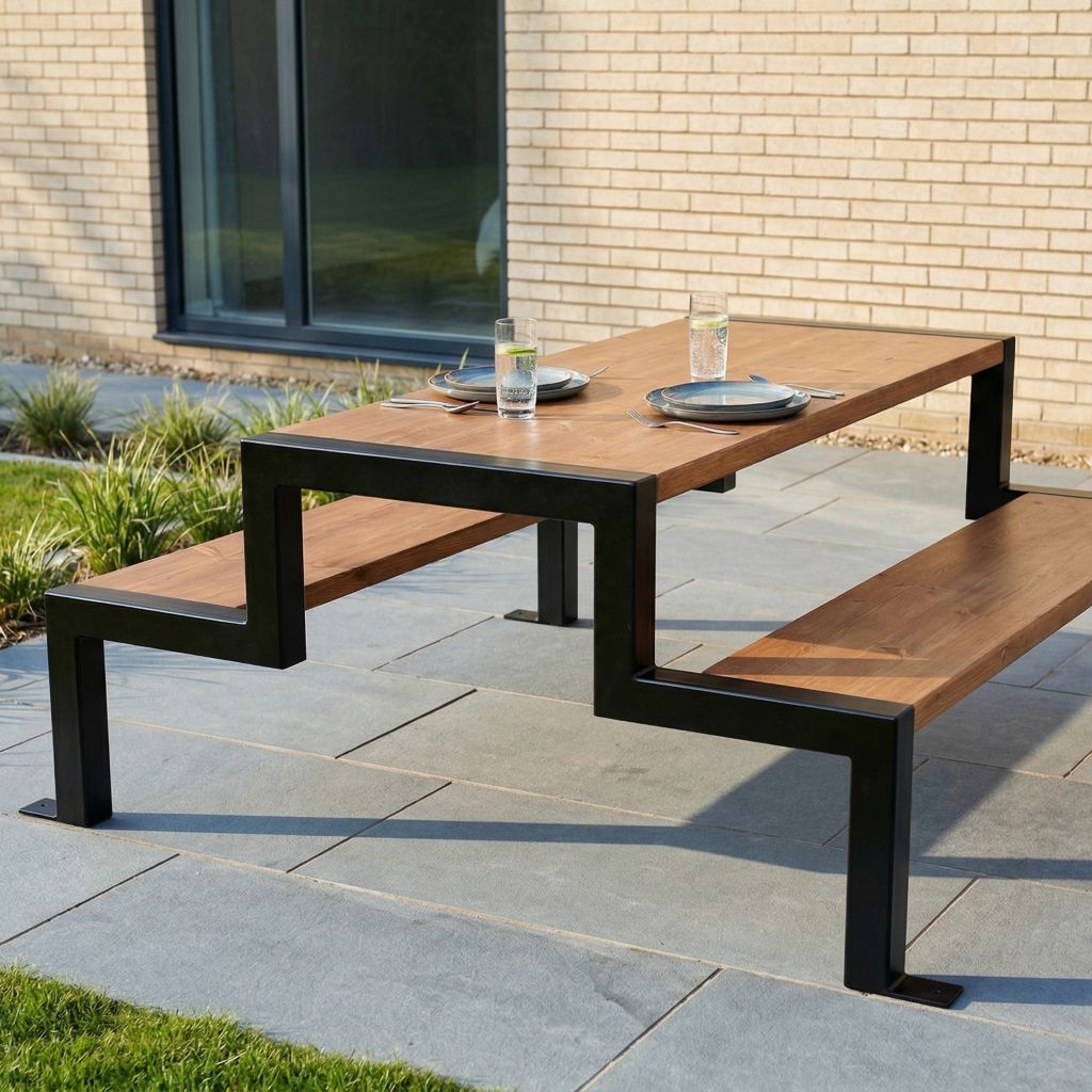 Azrec Sun Table Aztec Picnic Table with Fixed Benches | Bespoke, Custom sizes – TRL ...
