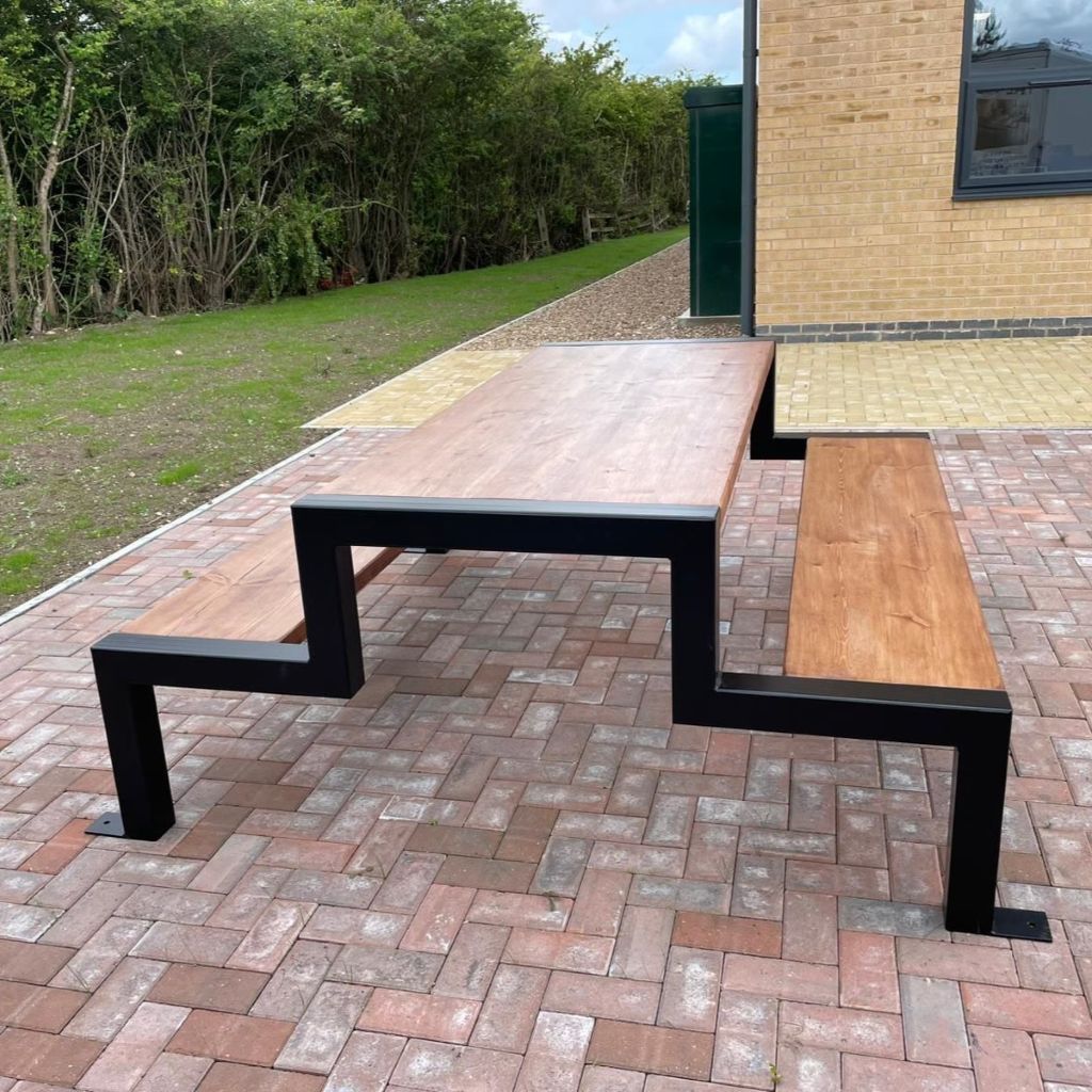 Azrec Sun Table Aztec Picnic Table with Fixed Benches | Bespoke, Custom sizes – TRL ...