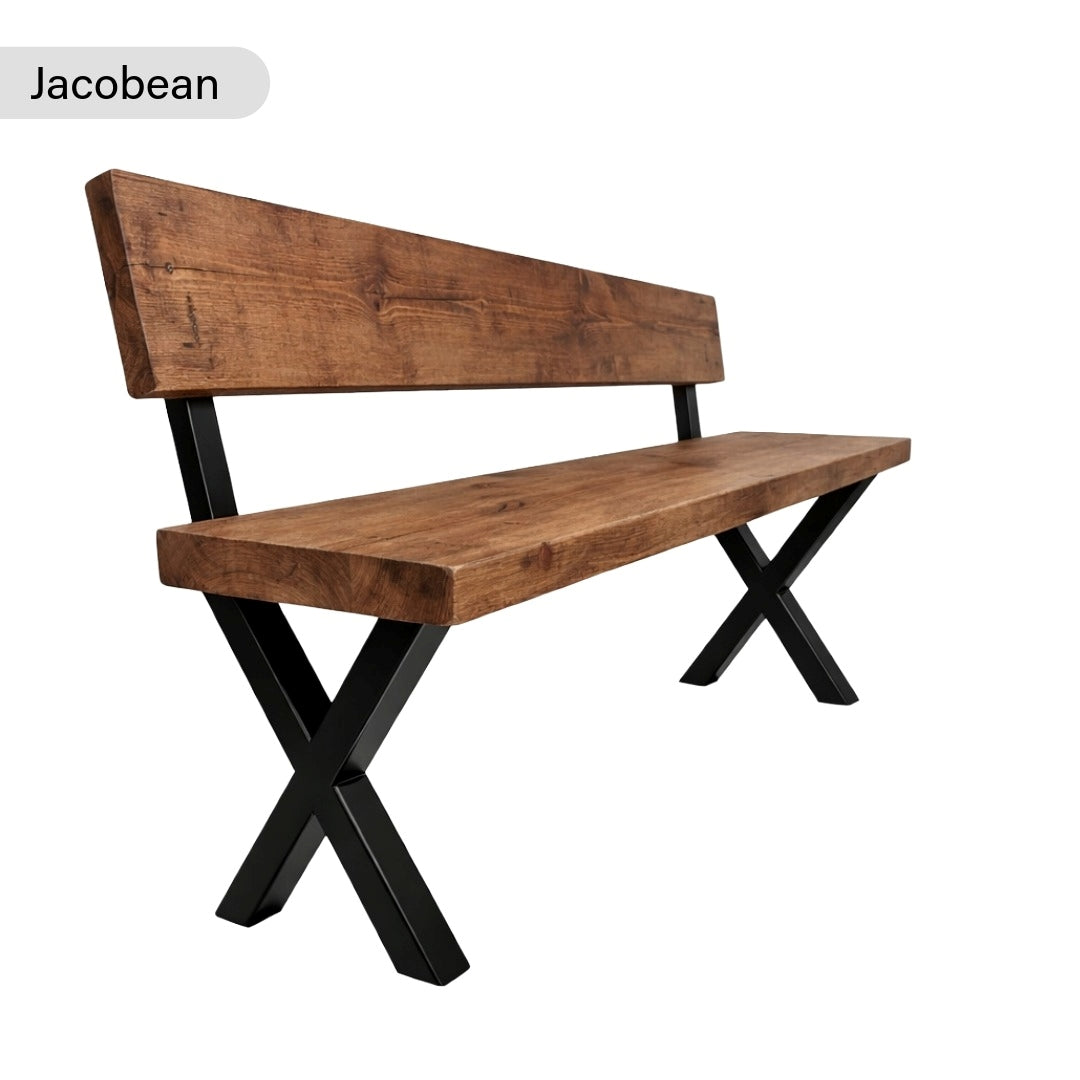 Chunky & Sturdy Bench with Back | Bespoke, Custom hall bench – TRL ...