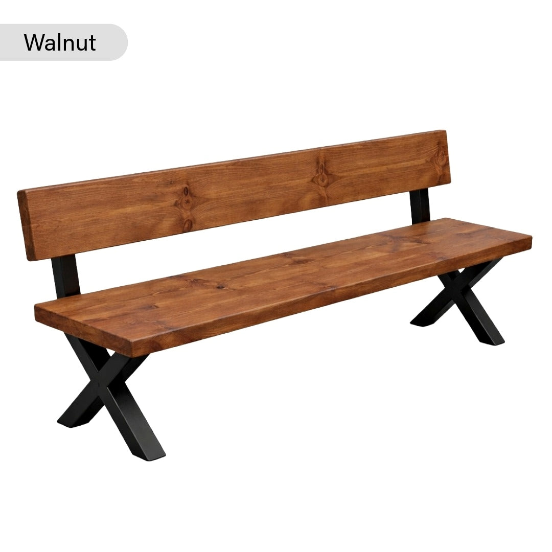 Chunky & Sturdy Bench with Back | Bespoke, Custom hall bench – TRL ...