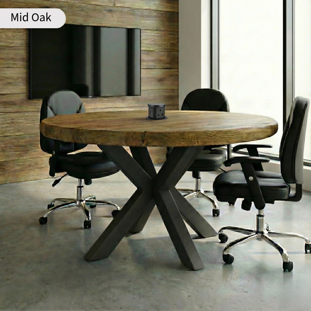 Chunky & Sturdy Round Meeting Room Table | Bespoke, Custom – TRL ...