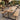 Commercial Outdoor Slatted Picnic Table with Fixed Benches