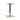 Gold Tip Small Square Dining Height Pedestal Base - Black/Brass