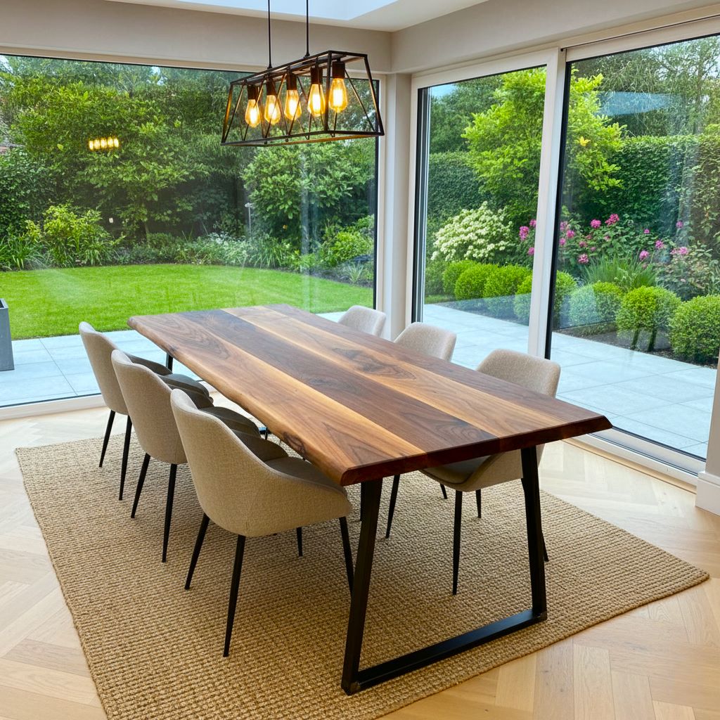 Luxury Walnut Dining Table Custom Bespoke Wooden Dining Table TRL Luxury Walnut Dining Table Custom Bespoke Wooden Dining Table TRL