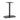 Nord Single Rectangular Dining Height Pedestal Base - Black