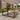 Outdoor Slatted Picnic Table with Fixed Benches