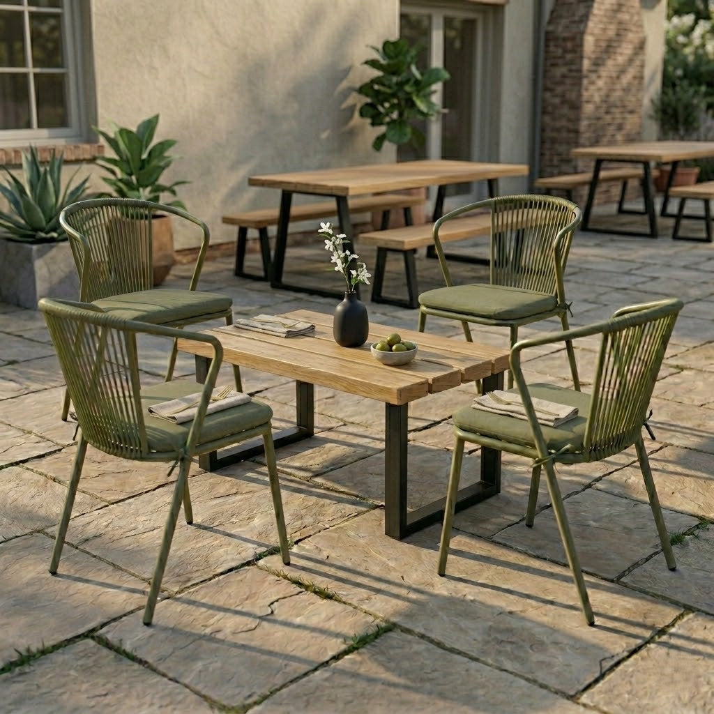 Slated Commercial Premium Solid Oak Slatted Commercial Outdoor Coffee Table | Custom ...