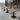 Sleek & Slender Rustic Slatted Outdoor Square Pedestal Table