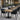 Sleek & Slender Rustic Slatted Outdoor Square Pedestal Table