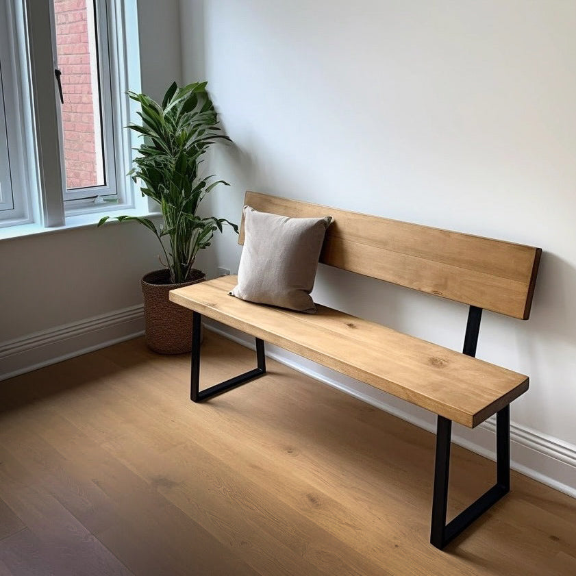 Sleek & Slender Bench with Back