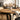 Staved Oak Small Round Pedestal Table