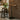 Staved Walnut Large Round Poseur Table