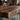Staved Walnut Large Square Poseur Table