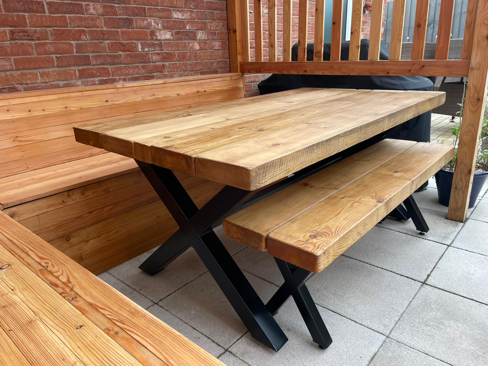 Chunky Handmade Outdoor Table - TRL Handmade Furniture
