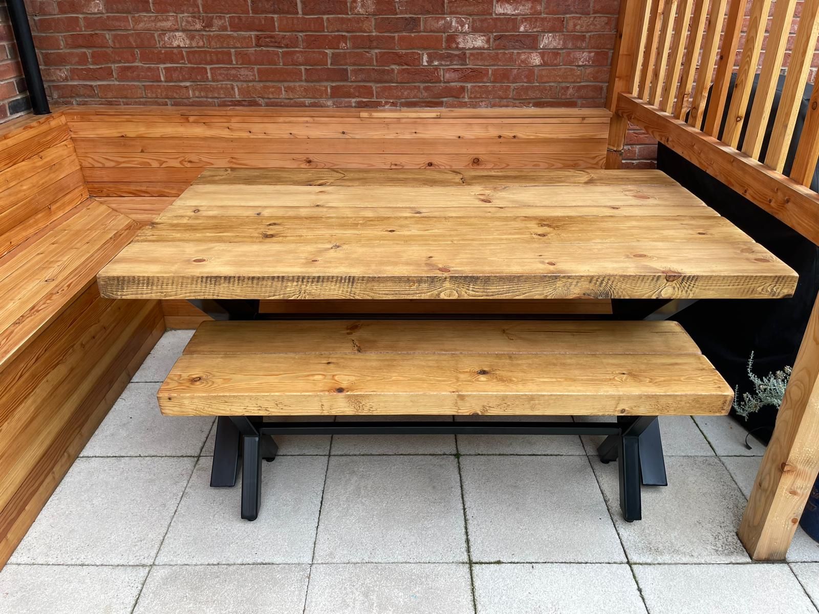Chunky & Sturdy Outdoor Bench | Bespoke, Custom – TRL Handmade Furniture