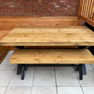 Chunky & Sturdy Outdoor Seating Bench - TRL Handmade Furniture