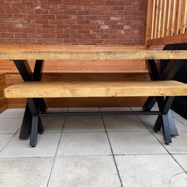 Chunky & Sturdy Outdoor Seating Bench - TRL Handmade Furniture