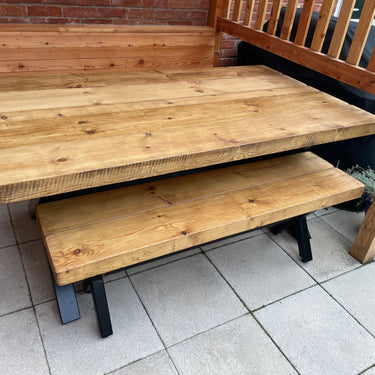 Chunky & Sturdy Outdoor Seating Bench - TRL Handmade Furniture