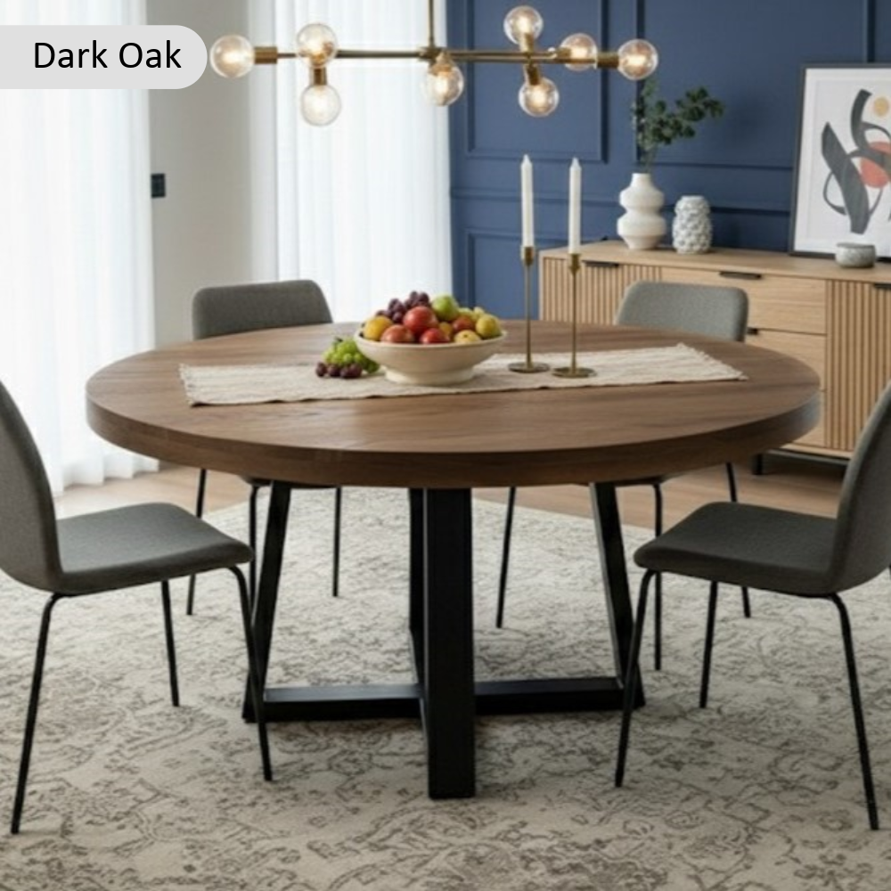 Chunky & Sturdy Round Dining Table | Custom Handmade Wooden Round ...