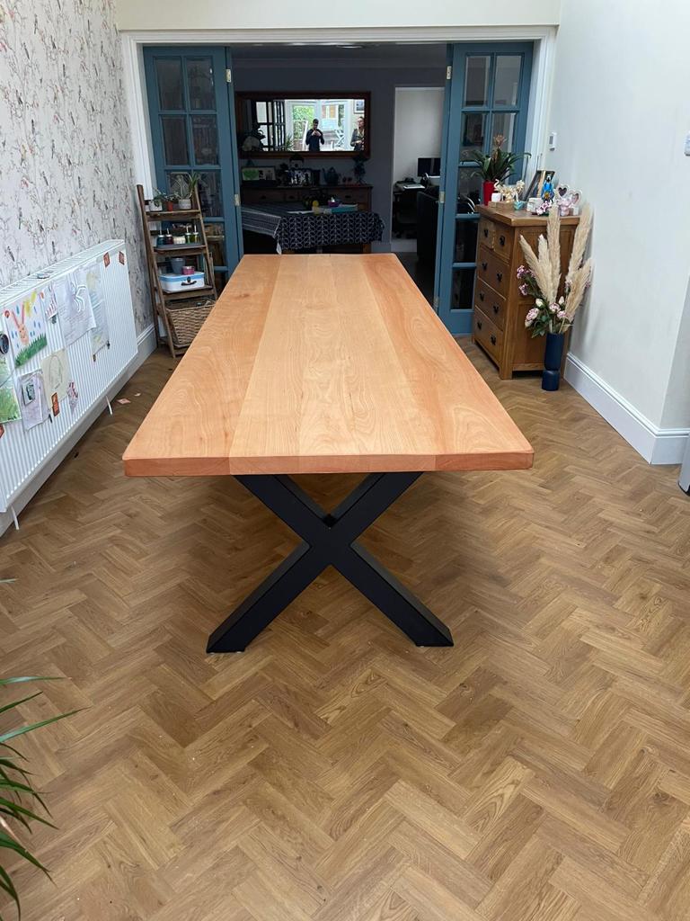 Elegant Beech Dining Table - TRL Handmade Furniture