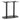 Nord Twin Rectangular Dining Height Pedestal Base - Black