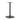 Nord Large Square Poseur Height Pedestal Base - Black