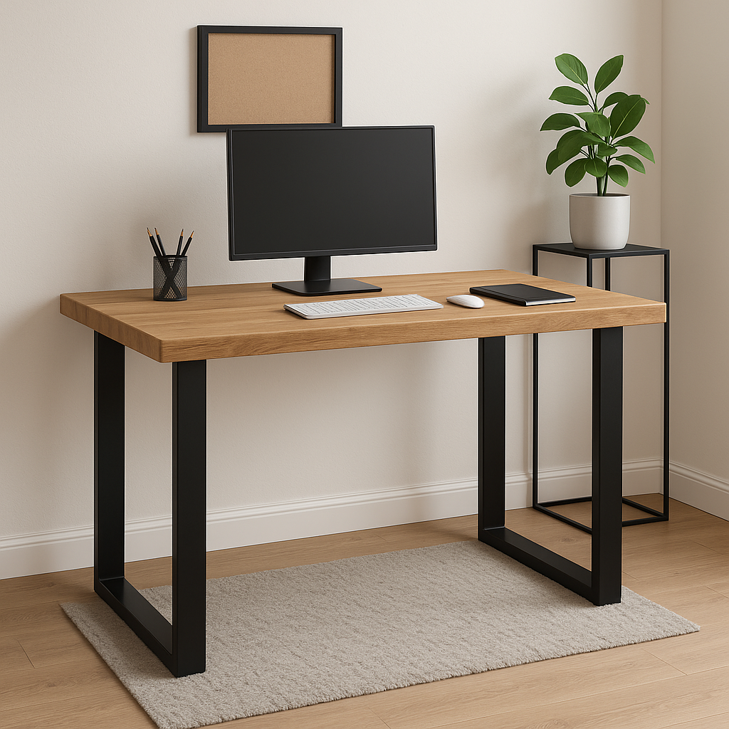 Solid Oak Standing Workstation