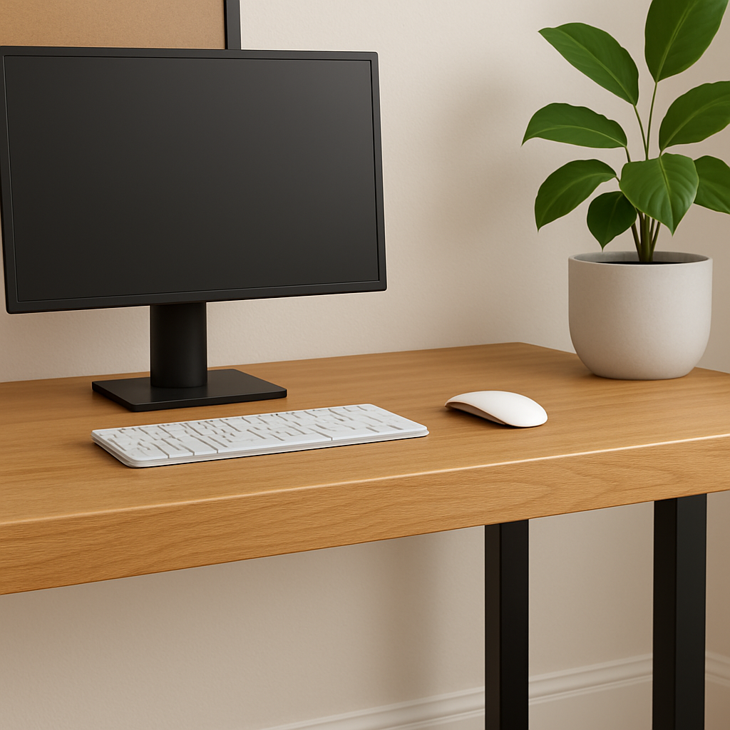 Solid Oak Standing Workstation