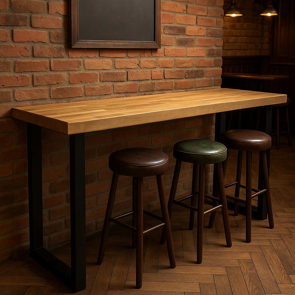 Solid Oak Commercial Breakfast Bar