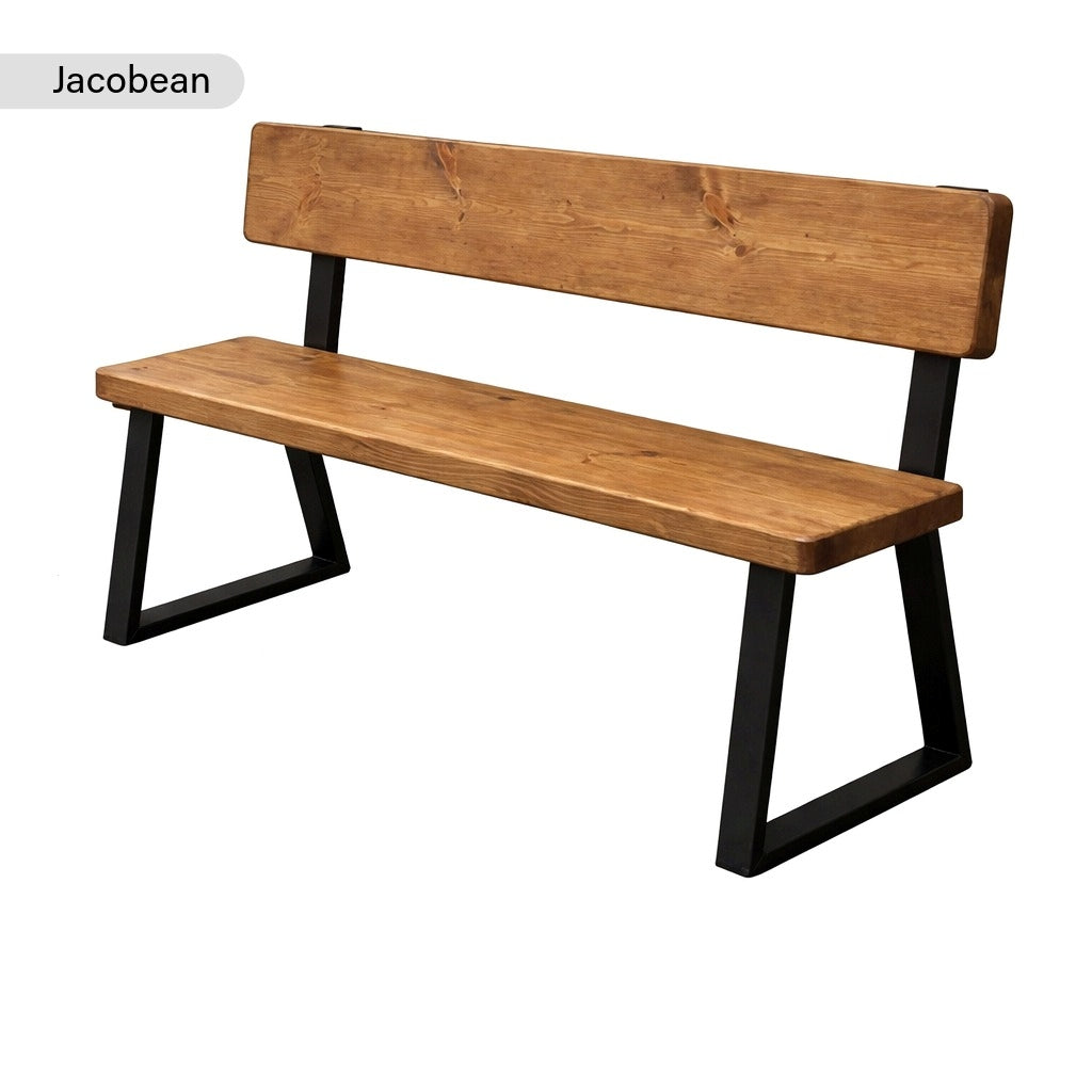 Sleek & Slender Reclaimed Bench with Back | Custom sizes, Bespoke hall ...