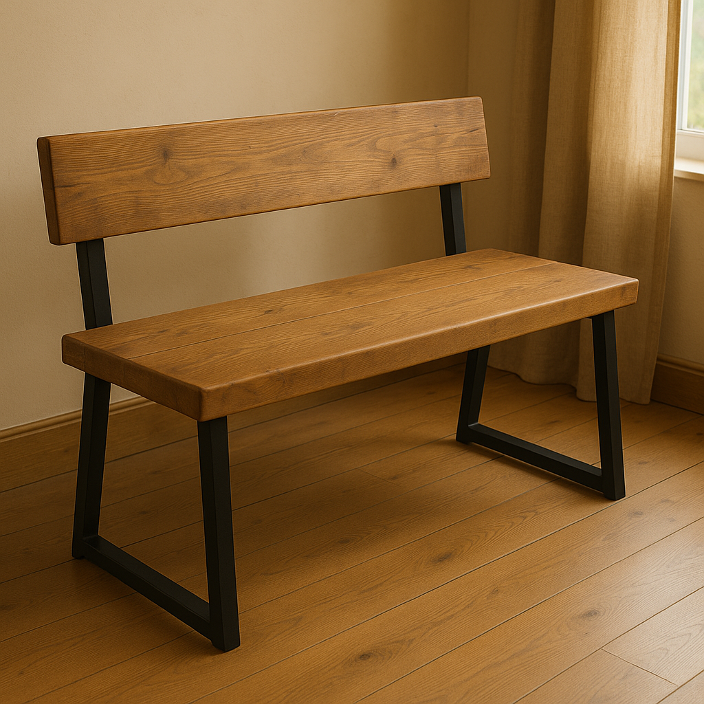 Sleek & Slender Bench with Back