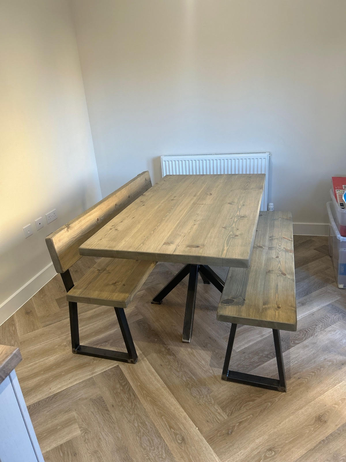 Sleek & Slender Reclaimed Dining Table with Spider Leg