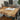 Staved Walnut Office Desk with Under Desk Shelves