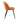 Chaise de salle à manger en velours orange rouille (lot de 2)