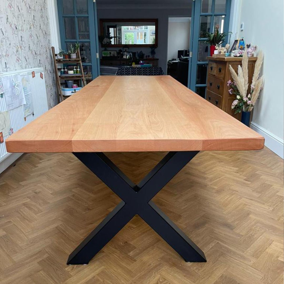 Chunky and Sophisticated Beech Dining Table - TRL Handmade Furniture