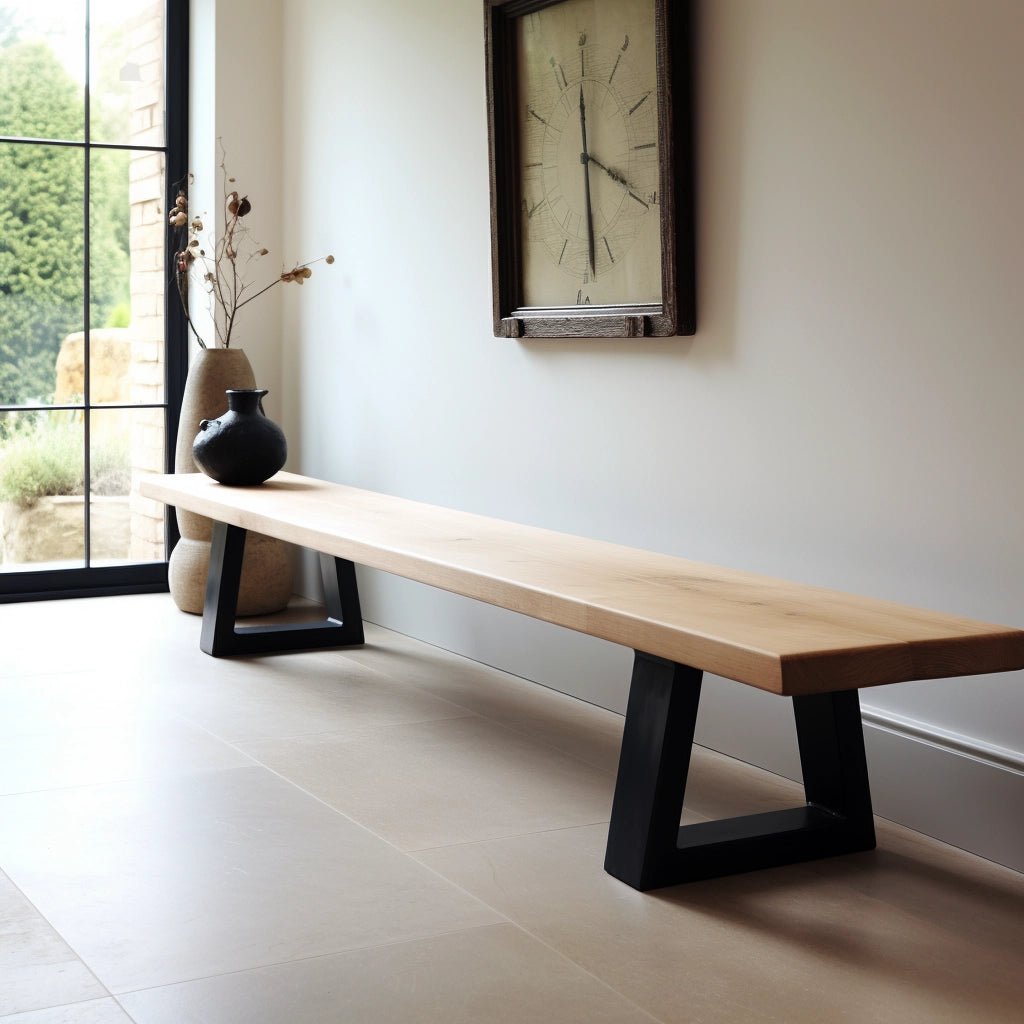 Chunky and Sophisticated Beech Seating Bench - TRL Handmade Furniture