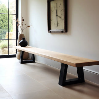 Chunky and Sophisticated Beech Seating Bench - TRL Handmade Furniture