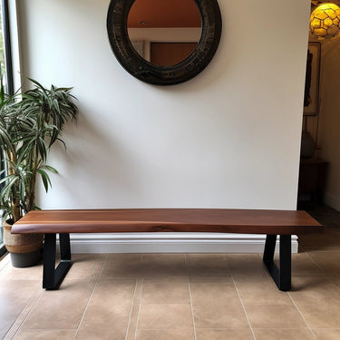 Elegant Sapele Seating Bench - TRL Handmade Furniture