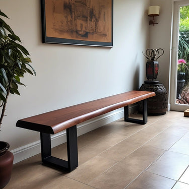 Elegant Sapele Seating Bench - TRL Handmade Furniture