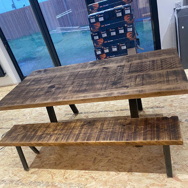 Rustic Industrial Canadian timber dining table - TRL Handmade Furniture