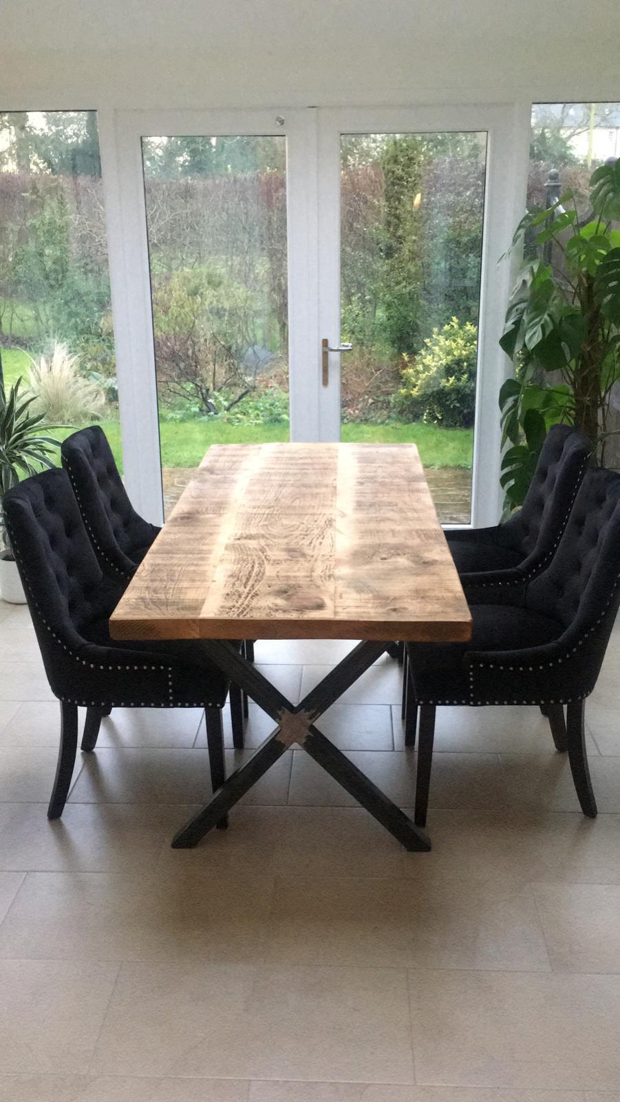 Rustic Industrial Canadian timber dining table - TRL Handmade Furniture