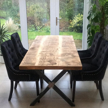 Rustic Industrial Canadian timber dining table - TRL Handmade Furniture