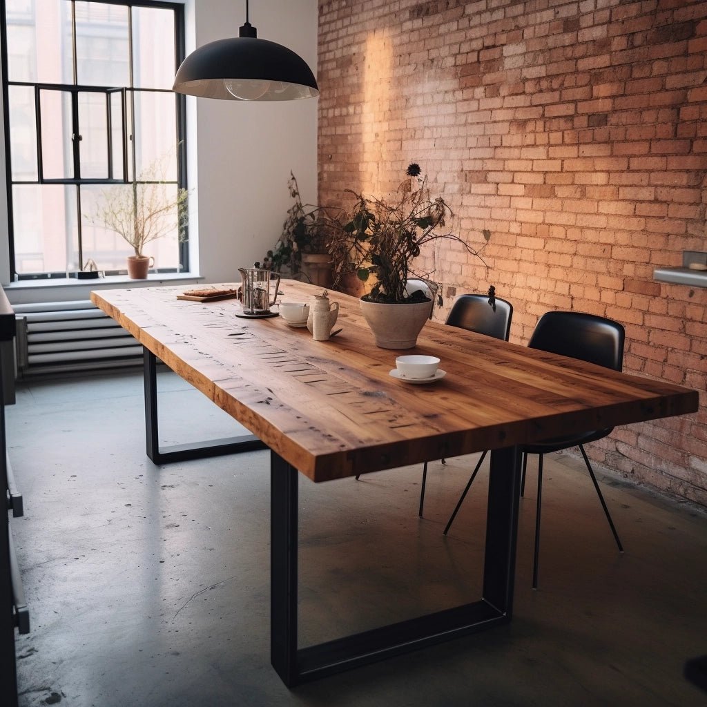 Sleek & Slender Reclaimed Dining Table - TRL Handmade Furniture