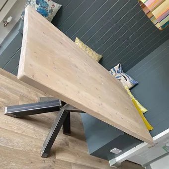 Sleek & Slender Reclaimed Dining Table with Spider Leg - TRL Handmade Furniture