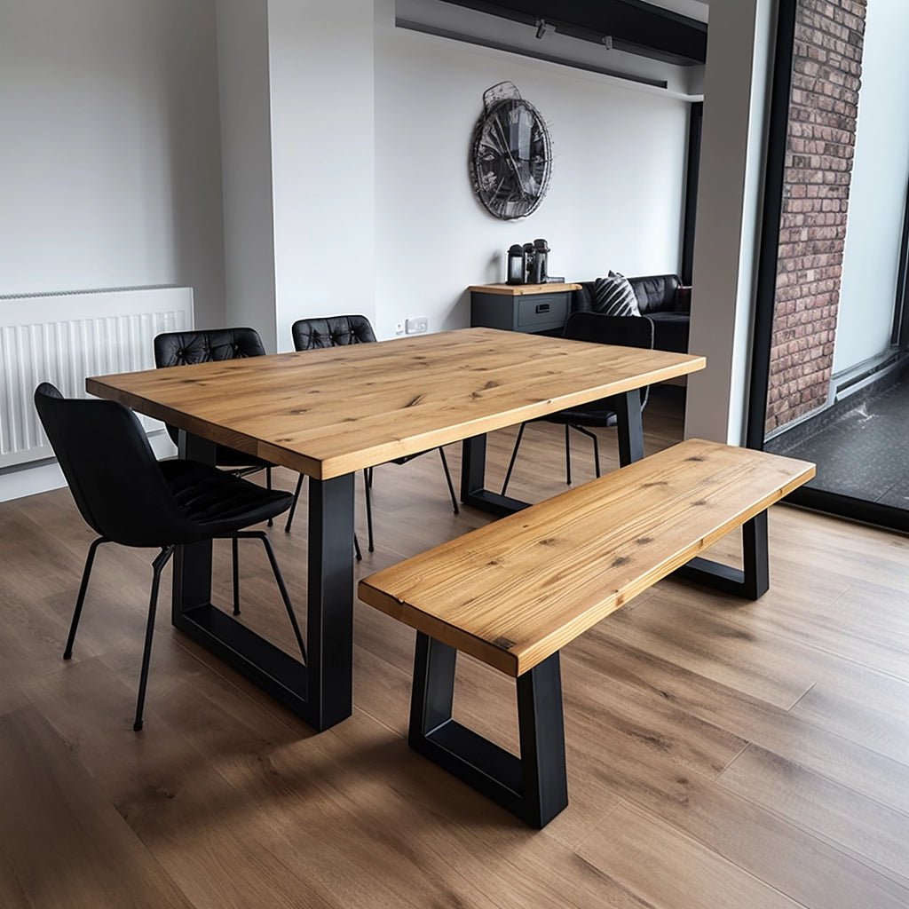 Sleek & Slender Rustic Dining Table - TRL Handmade Furniture