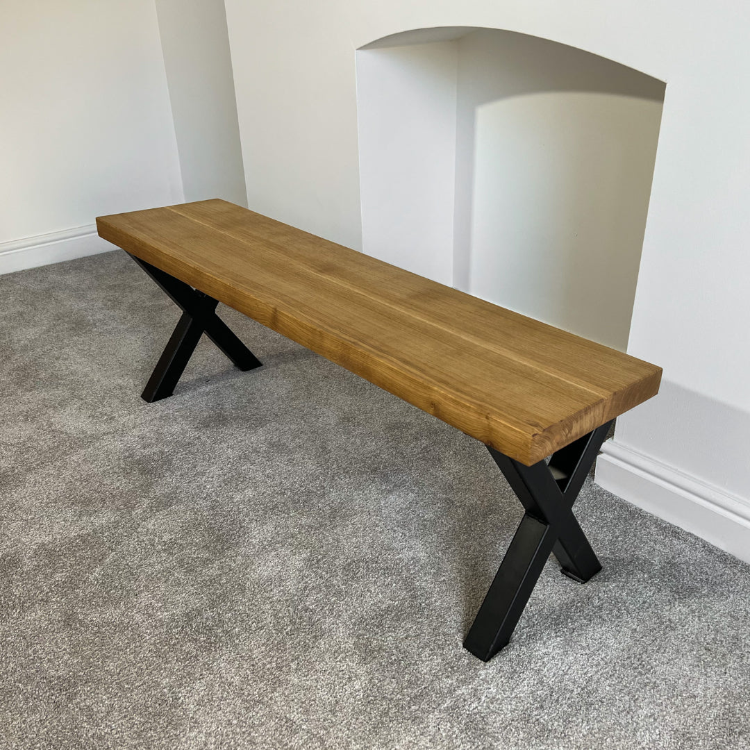 Sophisticated Oak Seating Bench - TRL Handmade Furniture